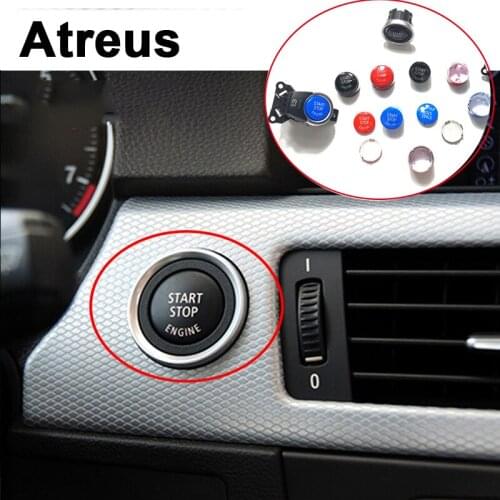 Atreus For BMW 1 3 5 Series E90 E91 E92 E93 E60 X5 X6 E81 E87 E84 E83 E70 E71 E72 E89 Car Engine Start Stop Switch Button Cover
