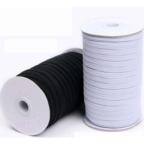 3/4/5/6/8/10/12mm 4Meters/Lot High-Elastic Sewing Elastic Ribbon Elastic Spandex Band Trim Sewing Fabric DIY Garment Accessories