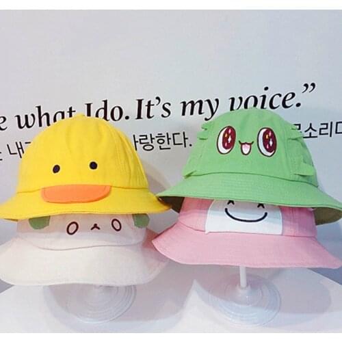 2020 New Cartoon Kids Bucket Hat Children Summer Panama Hat Outdoor Travel Beach Sun Cap for Girls Boys Travel Hat Animal Cap