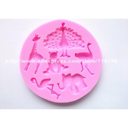 New! Free Shipping Peacock Shaped Silicone Mold Cake Decoration Fondant Cake 3D Food Grade Silicone Mould 092