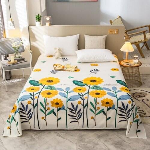 New Style High-End Printing Cotton Children/Adults Soft Bed Linen Flat Bed Sheet Bed Sheet Bedclothes Full Queen King 1PC