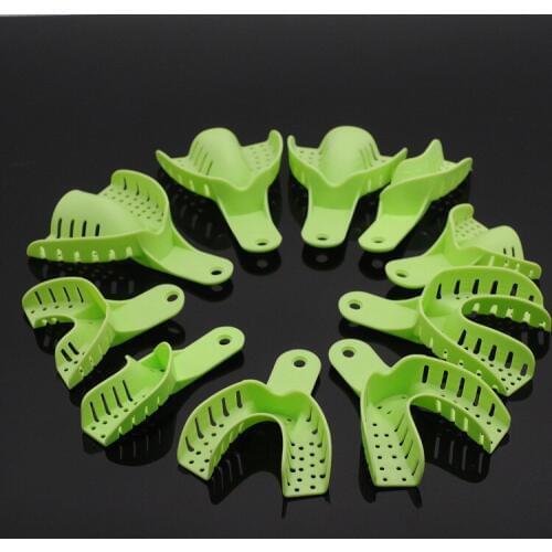Impression Trays Autoclavable Plastic Green Central Supply For Dental Lab