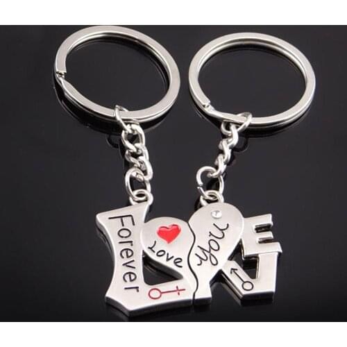 Cute Unique Couples Braid groom Bride Design Key Chain Set for Lovers' Key Chain, Key Ring Set Keychain