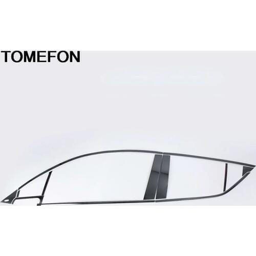 TOMEFON For Toyota C-HR CHR 2016 2017 2018 Modified Window Bright Sequin Moulding Cover Trim Exterior Accessories StainlessSteel