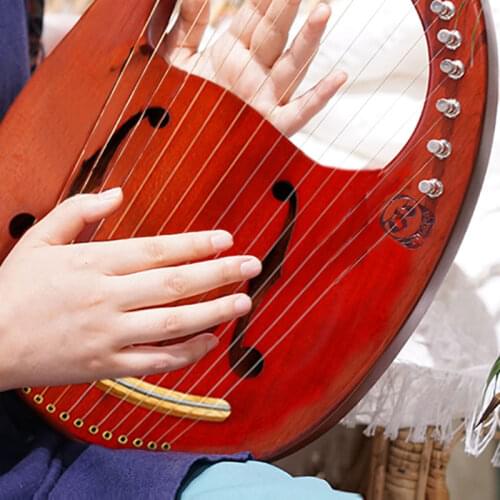 Strings Kit Instrument Harp Accessories Holy Small Greek Wood Solid Mahogany Jews Instrument De Musique Entertainment HX50SQ