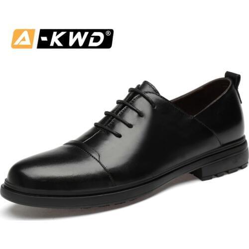 Fashion Black Mens Shoes Casual Luxury Men Office Shoes Genuine Leather Dress Shoes Men Zapatos De Hombre Cuero Genuino Big Size