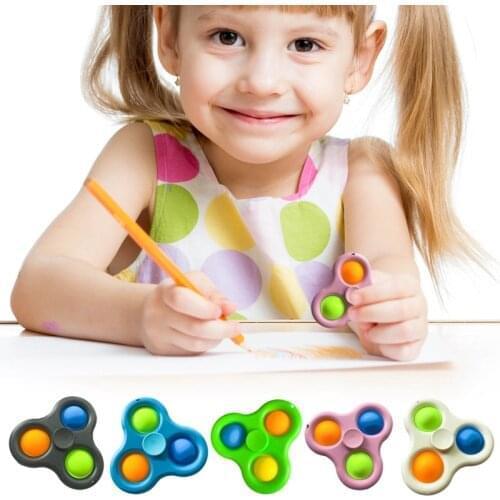 Rotating Silicone Flipping Board Toy Hand Spinner Stress Reliever Game for Kids Early Educational Soft Sensory Finger Toys