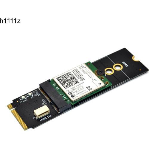 M.2 Wifi Adapter M.2 M Key to A+E Key Slot Wifi Bluetooth Network Card NGFF NVMe PCI express SSD Port to E key Slot Wifi Adapter