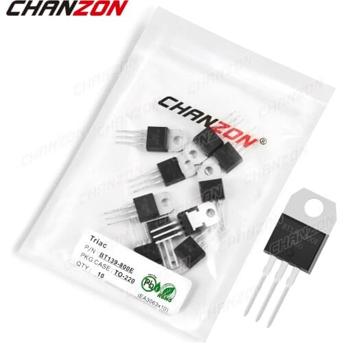 10Pcs BT139-800E TO-220 BT139 Triac SCR Transistor Bipolar Junction BJT Triode Tube Fets Thyristor 16A 800V Integrated Circuits