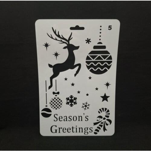17.5*26 Christmas Layering Stencils Painting template graffiti hand copied board hollowed out photo album graphic spray tool
