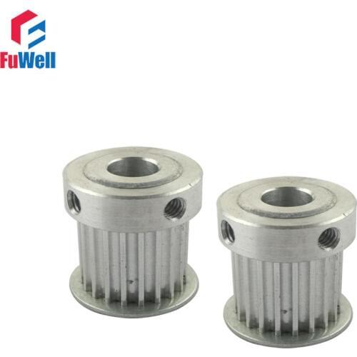 2pcs HTD 3M Type 18T Timing Pulley 3mm Pitch 5/6/6.35/7/8/10mm Inner Bore 11mm Belt Width Aluminum Alloy Timing Belt Pulleys