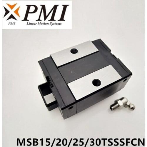 2pcs PMI linear guide slider block carriage MSB15TSSSFCN MSB20TSSSFCN MSB25TSSSFCN MSB30TSSSFCN CNC router MSB15/20/25/30TS