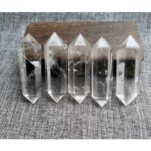 3-7cm 100% Natural White Fluorite Crystal Quartz Crystal Stone Point Healing Hexagonal Wand Treatment Stone D3