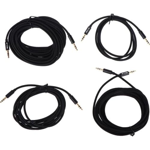 1/1.8/3/5M 3.5mm Jack Audio Cable Cloth Car Headphone Speaker Wire Line Cord
