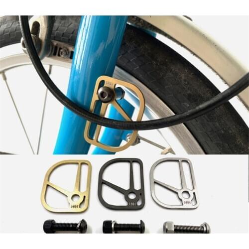 BMX Titanium Parts Brake Line Bezel TI for brompton bike No Fender Retaining plate E version titanium