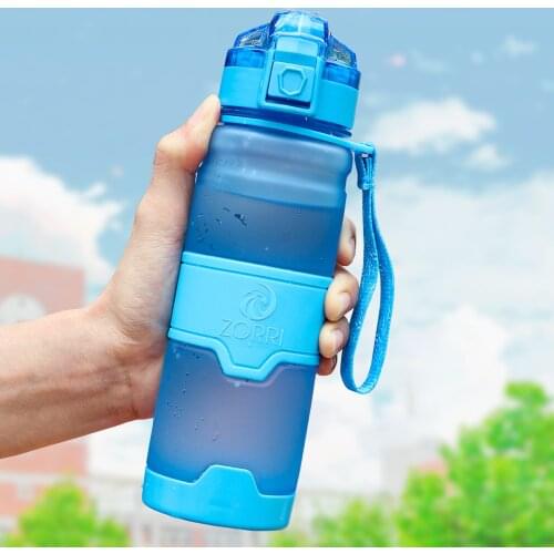 2019 new real protein ZORRI portable sports my Tritan water bottle BPA free plastic cup sports camping 400ML/500ML/700ML /1000ML