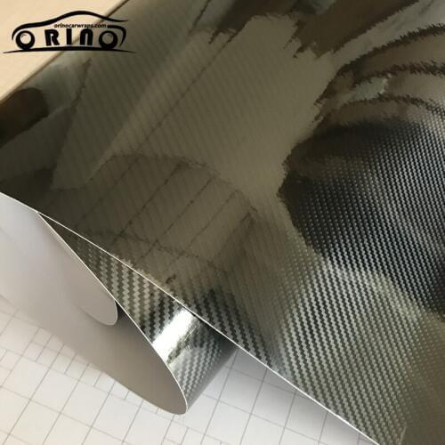 Black 5D Carbon Fiber Vinyl Film With 3D Texture Car Wrap Film 5D Carbon Fiber Car Sticker Auto Exterior Accessories Film