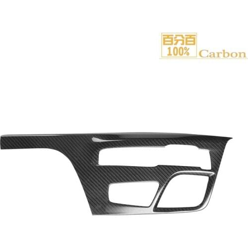 For 5 Series G30 Real Dry Carbon Fiber Car Center Control Gear Shift Panel Decorative Sticker