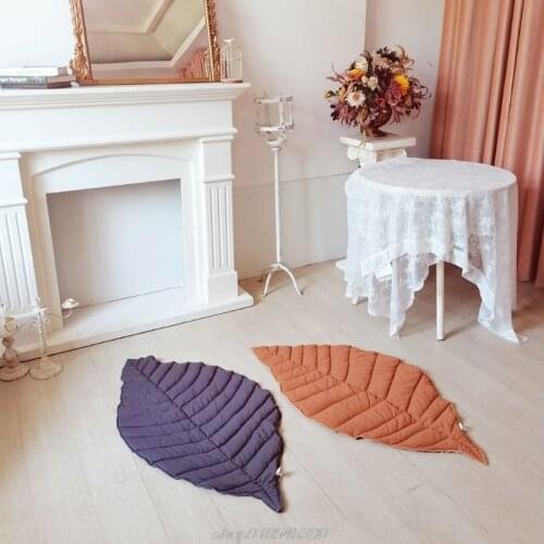 Baby Cotton Play Mat Crawling Carpet Leaf Shape Kids Room Floor Rug Game Pad Playmat Child Bedroom Nursery MY21 21 Dropship