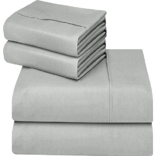 Home Textiles Plain Bed Sheet Set Sheet & Pillowcase Sets Fitted Sheet Full Sheet Sets Queen Size Hotel Luxury Bed Sheets