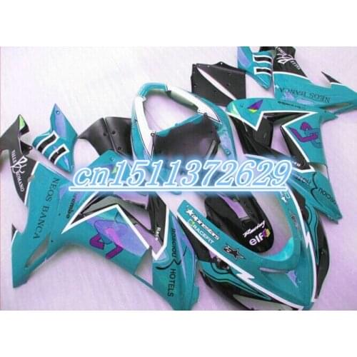 Dor- high quality green black Fairing for KAWAAKI ZX10R 06-07 ZX-10R 2006-2007 10R 06 07 ZX 10R 2006 2007