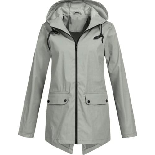 Jackets spring autumn women Raincoat Windbreaker Waterproof sports Hiking coats 2021 Female Zip Up Windproof Pocket Pullover