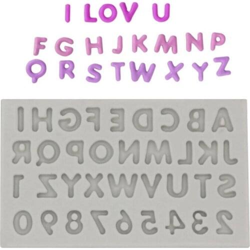 Numbers Capital Letters Silicone Sugarcraft Mold Fondant Cake Decorating Tools Candy Clay Cupcake Chocolate Baking Mold