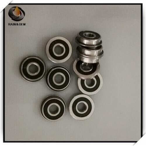 10Pcs F695-2RS Bearing 5*13*4 mm ABEC-7 Flanged Miniature F695 RS Ball Bearings F695RS For VORON Mobius 2/3 3D Print