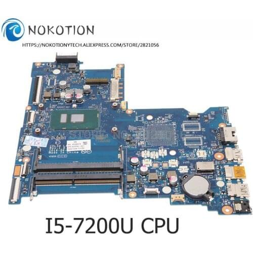 NOKOTION 903792-601 903792-501 903792-001 903793-601 For HP 15-AY 15-AY180TX Laptop Motherboard CDL50 LA-D707P I5-7200U CPU DDR4