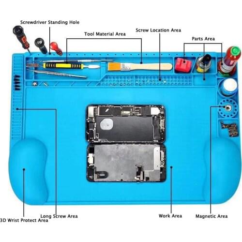 New Heat Insulation Working Mat High Temperature Resistance With Magnetic Soldering Pad 3D Wrist Protect Maintenance Platform