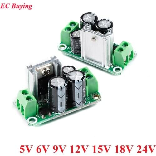 Regulated Power Supply Module DC 5V 6V 9V 12V 15V 18V 24V Single Stabilized Rectifier Filter Board L7805 L7806 L7809 L7812 L7815
