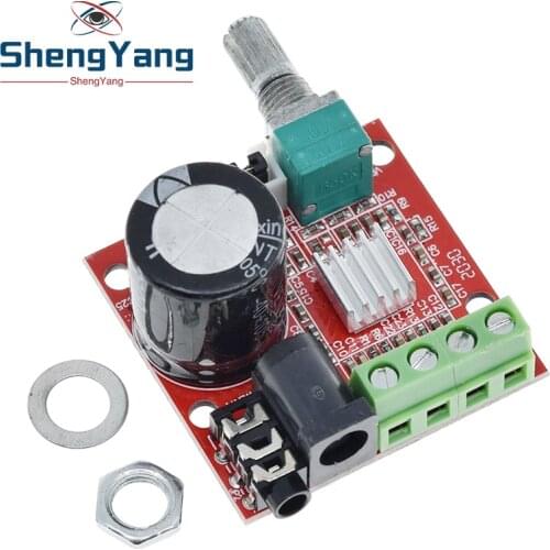 ShengYang 12V Mini Hi-Fi PAM8610 Audio Stereo Amplifier Board 2X10W Dual Channel D Class Lowest Price