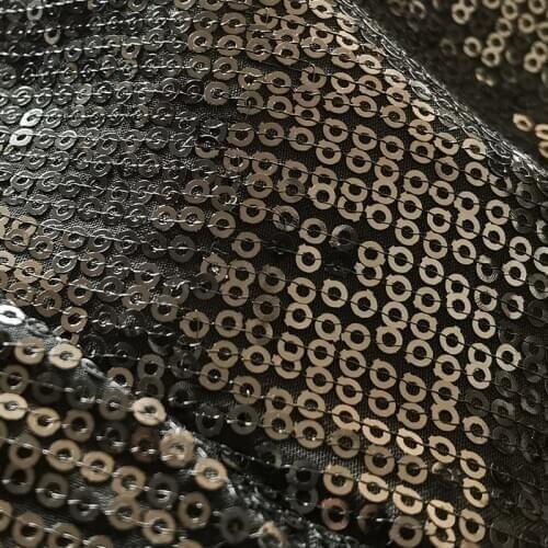 130cm wide 1meter/lot High Quality Chiffon Embroidery Cloth Dress Material Nigerian African Lace with Sequin Fabric for Dress