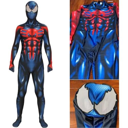 Blue 2099 Cosplay Costume Zentai Halloween Costume SuperHero Bodysuit Jumpsuit CatSuits Fancy For Adult/Kids