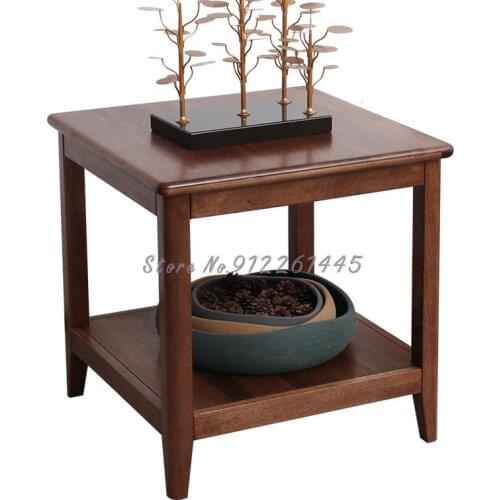 Modern And Simple Solid Wood Sofa Side Table New Chinese-style Seating Corner Table American Side Cabinet Corner Cabinet Small