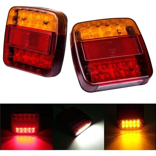 Fuleem 2PCS 12V 20 LED TRUCK LORRY VAN TRAILER STOP BRAKE REAR TAIL LIGHTS INDICATOR LAMP