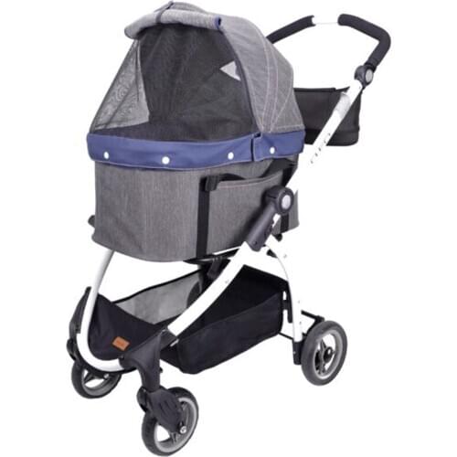 Four Seasons Universal Pet Trolley Japanese Lightweight Cat Car Small Dog Car Dog Carriage Separable Breathable Pet Stroller