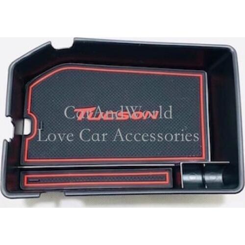 Inner Armrest Box Storage Box Stowing Tidying For Hyundai Tucson 2019 2020 MK4 Car Organizer Car Styling Accessories