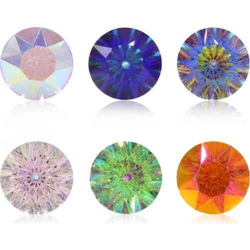 XiChuan Round Millennium Pointback Nail Art Rhinestones Sew On Rhinestones Glass Crystal For DIY Nail Accessories Jewelry Making