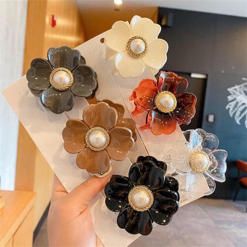 Sweet Girls Flower Shape Hair Clip Hair Claw Chic Barrettes for Women Claw Crab Hairpins Styling Bohemia Hair Accessories