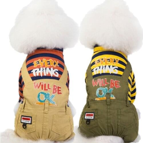 Cotton Pet Clothes Dog Warm Clothes Puppy Autumn winter Jumpsuit Costume Suitable for small and medium dogs Coat
