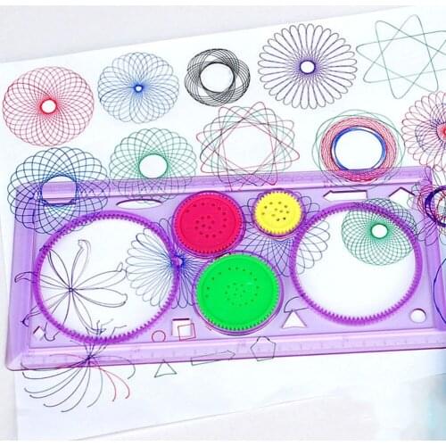 1pcs Spirograph Multifunctional Geometric Ruler Drafting Tools Stationery Students Office Supplies