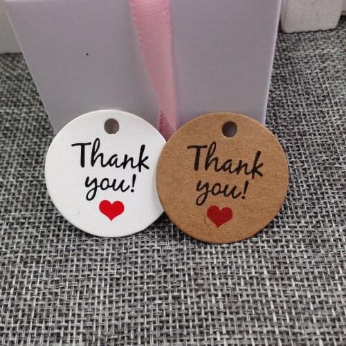 100pcs Kraft paper hand made tag with love for DIY Gift box tag candy cupcake thank you tags/handmade favors name brand tag