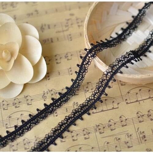 5 Yards 13mm DIY Accessories Guipure Lace Ribbon Sewing Applique White Black Lace Trim Tape Wedding Party Decor Craft
