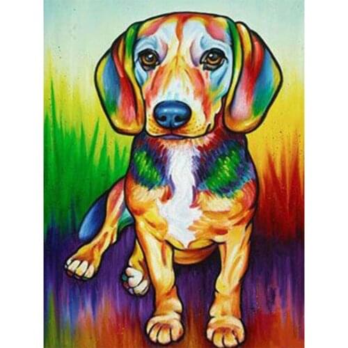 5D DIY Full Diamond Painting Animal Dog Pet Cross Stitch Kit Mosaic Picture Rhinestone Embroidery Decoration