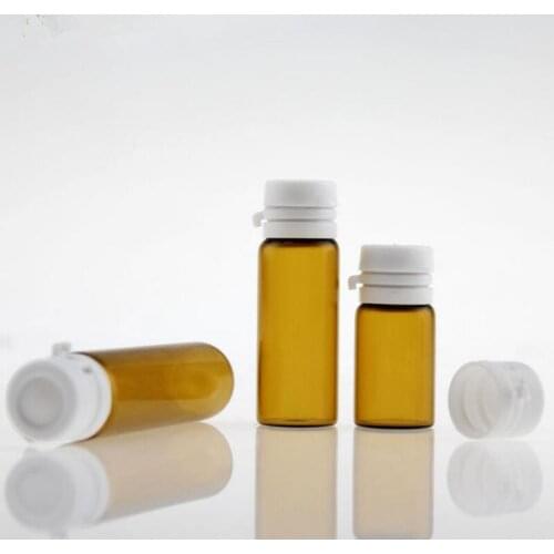 2ml/3ml/5ml Brown Glass Bottle, Mini Sample Bottle, Amber Glass Bottle With tear Cap, Essential Oil Bottle