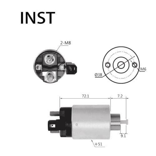 ELECTROMAGNETIC SWTICH SOLENOID FOR 12V 1.4KW 78773 991 940113050352 AME0352 AME0484 SQM1982 SQM8365 STM4328WA STM6875BA