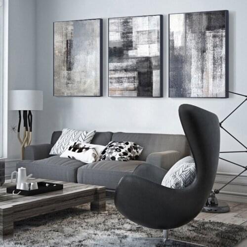 Geometric Abstract Canvas Painting Nordic Black White Posters and Prints Wall Art Colorful Pictures for Living Room Home Decor