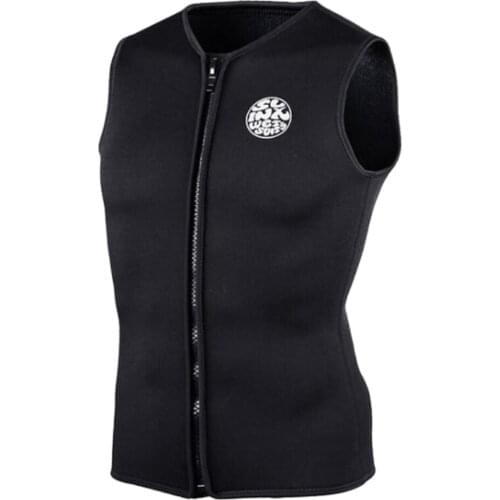 Wetsuits Top Jacket Vest Mens Women 3mm Neoprene Sleeveless Shirt Front Zip