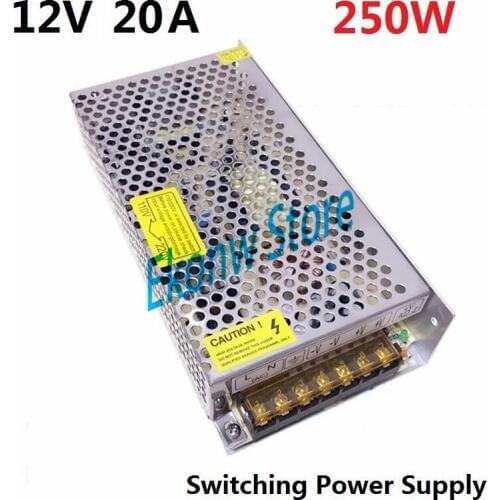 250W 12V 20A Switching Power Supply Factory Outlet SMPS Driver AC110-220V DC12V Transformer for LED Strip Light Module Display